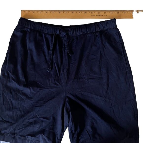 Hart Schaffner Marx Loungwear Navy Blue Light Blue Trim Two Piece Set Size M - Picture 9 of 13